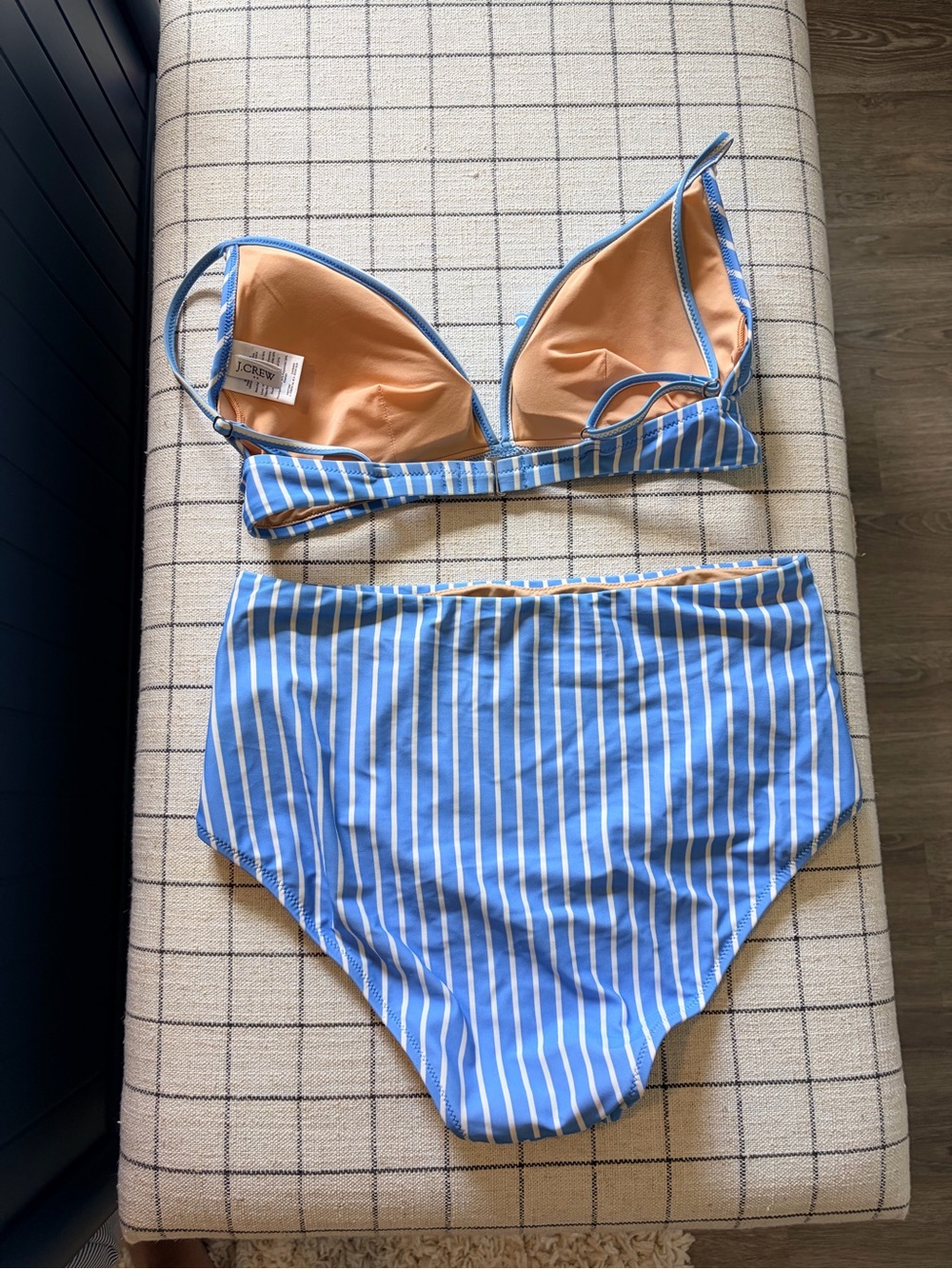 J. Crew Striped Blue Bikini - Picture 6 of 10